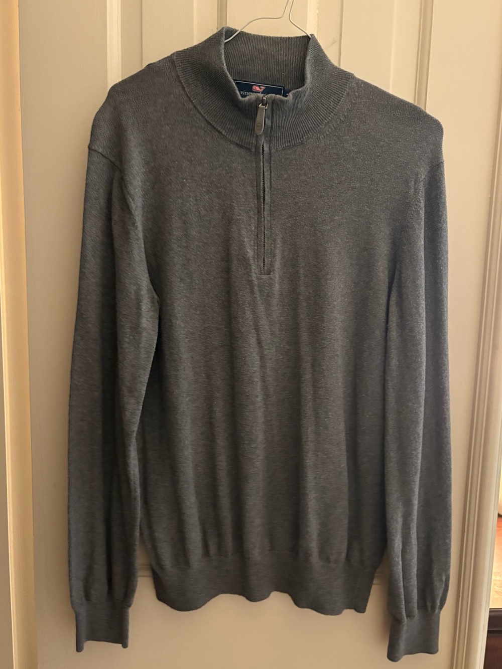 Vineyard Vines Boys Gray Quarter-Zip Sweater size large